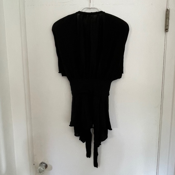 Linen Cotton short sleeve wrap top - Anthropologie - Picture 3 of 3